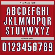 Laden Sie das Bild in den Galerie-Viewer, Custom Red Black-Navy Authentic Baseball Jersey