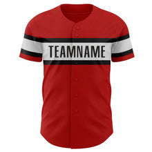 Laden Sie das Bild in den Galerie-Viewer, Custom Red White-Black Authentic Baseball Jersey