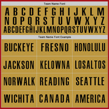 Laden Sie das Bild in den Galerie-Viewer, Custom Red Black-Old Gold Authentic Baseball Jersey