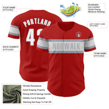 Laden Sie das Bild in den Galerie-Viewer, Custom Red White-Gray Authentic Baseball Jersey