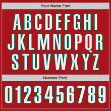 Laden Sie das Bild in den Galerie-Viewer, Custom Red White-Kelly Green Authentic Baseball Jersey