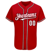 Laden Sie das Bild in den Galerie-Viewer, Custom Red White-Black Authentic Baseball Jersey