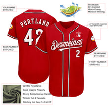 Laden Sie das Bild in den Galerie-Viewer, Custom Red White-Black Authentic Baseball Jersey