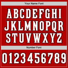 Laden Sie das Bild in den Galerie-Viewer, Custom Red White-Black Authentic Baseball Jersey