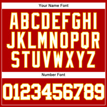 Load image into Gallery viewer, Custom Red White-Yellow Mesh Authentic Throwback Baseball Jersey