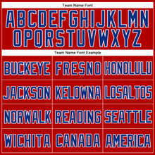 Load image into Gallery viewer, Custom Red Royal-White Mesh Authentic Throwback Baseball Jersey