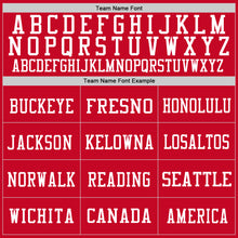 Load image into Gallery viewer, Custom Red White Mesh Authentic Throwback Football Jersey