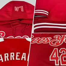 Charger l'image dans la galerie, Custom Stitched Red White Sports Pullover Sweatshirt Hoodie