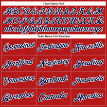 Load image into Gallery viewer, Custom Stitched Red Navy-White Sports Pullover Sweatshirt Hoodie