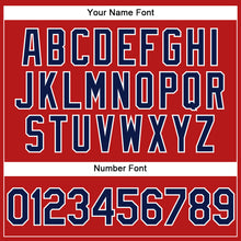 Load image into Gallery viewer, Custom Stitched Red Navy-White Sports Pullover Sweatshirt Hoodie