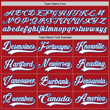 Charger l'image dans la galerie, Custom Red White-Royal Hockey Lace Neck Jersey