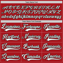 Загрузить изображение в средство просмотра галереи, Custom Red White-Black Hockey Lace Neck Jersey