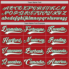 Charger l'image dans la galerie, Custom Red White-Green Hockey Lace Neck Jersey