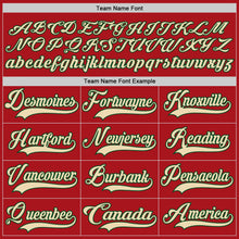 Charger l'image dans la galerie, Custom Red Cream-Green Hockey Lace Neck Jersey