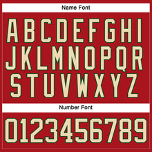 Charger l'image dans la galerie, Custom Red Cream-Green Hockey Lace Neck Jersey