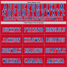 Load image into Gallery viewer, Custom Red Royal-White Mesh Authentic Throwback Football Jersey