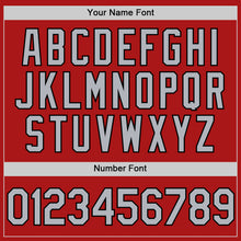 Load image into Gallery viewer, Custom Red Gray-Black Authentic Throwback Baseball Jersey