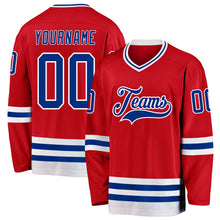 Charger l'image dans la galerie, Custom Red Royal-White Hockey Jersey