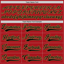 Charger l'image dans la galerie, Custom Red Black-Old Gold Hockey Jersey