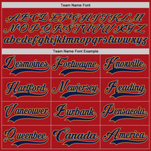 Charger l'image dans la galerie, Custom Red Navy-Old Gold Hockey Jersey