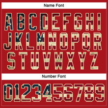 Charger l'image dans la galerie, Custom Red Vintage USA Flag-Cream Hockey Jersey