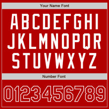Load image into Gallery viewer, Custom Red White Authentic Baseball Jersey