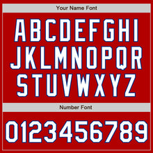 Загрузить изображение в средство просмотра галереи, Custom Red White-Royal Authentic Baseball Jersey