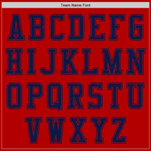 Загрузить изображение в средство просмотра галереи, Custom Red Navy Authentic Baseball Jersey