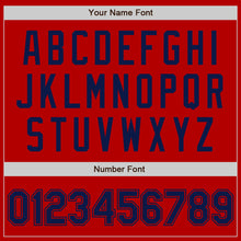 Загрузить изображение в средство просмотра галереи, Custom Red Navy Authentic Baseball Jersey