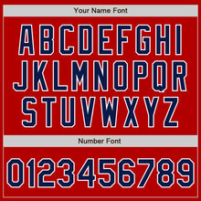 Загрузить изображение в средство просмотра галереи, Custom Red Navy-White Authentic Baseball Jersey