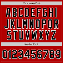 Загрузить изображение в средство просмотра галереи, Custom Red Black-White Authentic Baseball Jersey