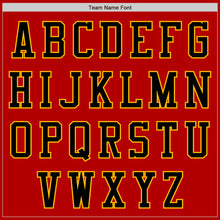 Загрузить изображение в средство просмотра галереи, Custom Red Black-Gold Authentic Baseball Jersey