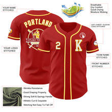 Laden Sie das Bild in den Galerie-Viewer, Custom Red White-Yellow Authentic Baseball Jersey