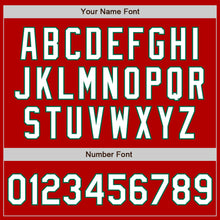 Laden Sie das Bild in den Galerie-Viewer, Custom Red White-Kelly Green Authentic Baseball Jersey