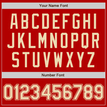 Загрузить изображение в средство просмотра галереи, Custom Red Cream Authentic Baseball Jersey