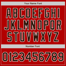 Laden Sie das Bild in den Galerie-Viewer, Custom Red Brown-White Authentic Baseball Jersey