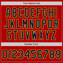 Загрузить изображение в средство просмотра галереи, Custom Red Navy-Yellow Authentic Baseball Jersey