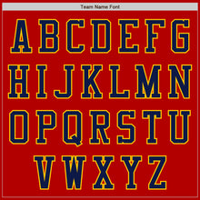 Загрузить изображение в средство просмотра галереи, Custom Red Navy-Yellow Authentic Baseball Jersey