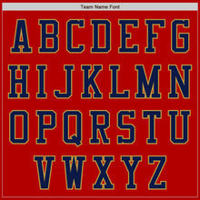 Laden Sie das Bild in den Galerie-Viewer, Custom Red Navy-Old Gold Authentic Baseball Jersey