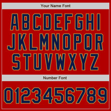 Laden Sie das Bild in den Galerie-Viewer, Custom Red Navy-Old Gold Authentic Baseball Jersey