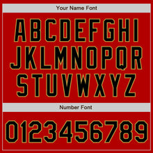 Laden Sie das Bild in den Galerie-Viewer, Custom Red Black-Old Gold Authentic Baseball Jersey