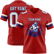 Load image into Gallery viewer, Custom Red White-Royal Authentic Football Jersey