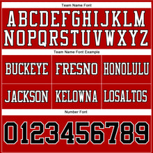 Load image into Gallery viewer, Custom Red Black-White Authentic Football Jersey