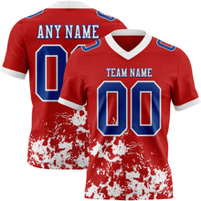 Загрузить изображение в средство просмотра галереи, Custom Red Royal-White 3D Pattern Splash Authentic Football Jersey