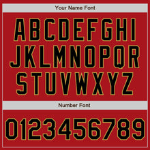 Загрузить изображение в средство просмотра галереи, Custom Stitched Red Black-Old Gold Baseball Pullover Sweatshirt Hoodie