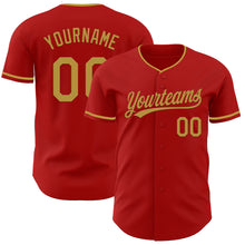 Charger l'image dans la galerie, Custom Red Old Gold Authentic Baseball Jersey