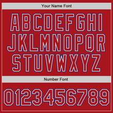 Load image into Gallery viewer, Custom Red White-Royal Authentic Baseball Jersey