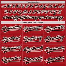 Load image into Gallery viewer, Custom Red Brown-White Authentic Baseball Jersey