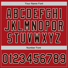 Load image into Gallery viewer, Custom Red Brown-White Authentic Baseball Jersey