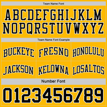 Laden Sie das Bild in den Galerie-Viewer, Custom Reversible Black Gold-White Double Side Sublimation Basketball Suit Jersey